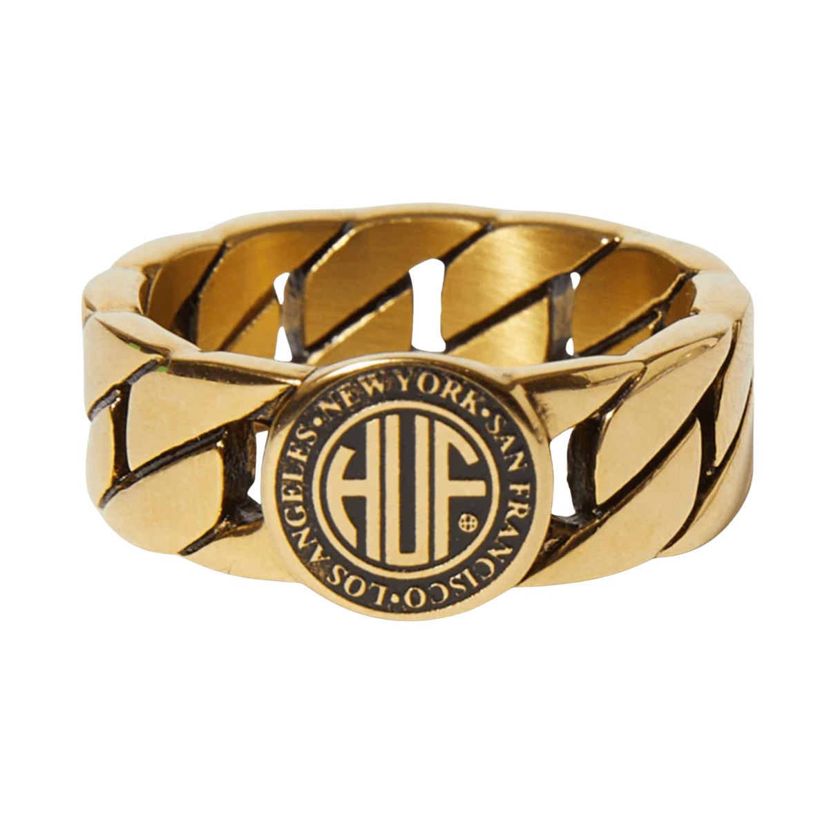 HUF REGIONAL CUBAN LINK RING - GOLD – No Chaos