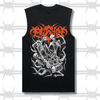 death metal black tattoo vest