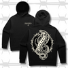 Traditional Style snake graphic tattoo hoodie