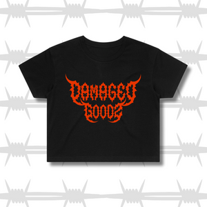 'Damaged Goods' Tattoo Cropped T-Shirt product shot