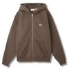 OBEY LOWERCASE PIGMENT ZIP HOOD - JAVA BROWN