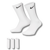 NIKE EVERYDAY CUSHIONED TRAINING CREW SOCKS 3 PACK - WHITE