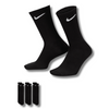 NIKE EVERYDAY CUSHIONED TRAINING CREW SOCKS 3 PACK - BLACK