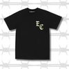 front graphic tattoo script t-shirt 'EC'