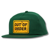 ANTI HERO SKATEBOARDS - OUT OF ORDER CAP - FOREST GREEN / ORANGE