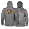 POWELL PERALTA WINGED RIPPER PULLOVER HOODIE - ARMY HEATHER GREY