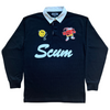 SCUM LONG SLEEVE ACID RUGBY SHIRT - BLACK