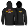 POWELL PERALTA WINGED RIPPER PULLOVER HOODIE - BLACK