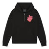SISTA SCUM FLY RELAX HALF ZIP WOMENS  HOODIE - BLACK