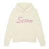 SISTA SCUM SCRIPT WOMENS HODDIE  - BUTTER