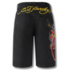 ED HARDY MENS BLACK SNAKE DENIM JORTS SHORTS - GREEN