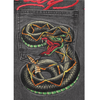 ED HARDY MENS BLACK SNAKE DENIM JORTS SHORTS - GREY