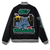 OBEY ROLL CALL VARSITY JACKET- BLACK