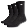 NIKE EVERYDAY CUSHIONED TRAINING CREW SOCKS 3 PACK - BLACK