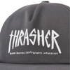 THRASHER X TOY MACHINE SCRATCH SNAPBACK CAP - CHARCOAL