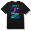 OBEY JOBEY RISE ABOVE RIBBON CLASSIC T-SHIRT - BLACK