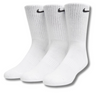 NIKE EVERYDAY CUSHIONED TRAINING CREW SOCKS 3 PACK - WHITE