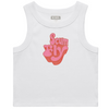 SISTA SCUM FLY WOMENS ORGANIC RIB CROP TANK TOP