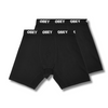 OBEY ESTABLISHED WORKS 2 PACK BOXERS - BLACK