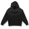 WELCOME SKATEBOARDS X BATMAN BAT LOGO ENZYME-WASHED CUSTOM SUN-FADE HOODIE - BLACK