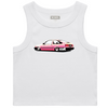SISTA SCUM AE86 WOMENS ORGANIC RIB CROP TANK TOP