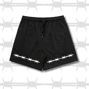 barbed wire womens black tattoo shorts