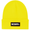 SCUM RUBBER PATCH BEANIE -  FLUORESCENT YELLOW