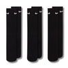 NIKE EVERYDAY CUSHIONED TRAINING CREW SOCKS 3 PACK - BLACK