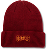 CREATURE LOGO OUTLINE LONG SHOREMAN BEANIE - DARK RED