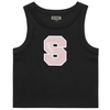 SISTA SCUM COLLEGE WOMENS ORGANIC RIB CROP TANK TOP