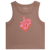 SISTA SCUM FLY WOMENS ORGANIC RIB CROP TANK TOP
