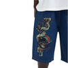 ED HARDY MENS PANTHER SNAKE DIAMANTE DENIM JORTS SHORTS - INDIGO