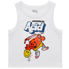 SISTA SCUM ACID WOMENS ORGANIC RIB CROP TANK TOP - WHITE