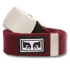 OBEY BIG BOY WEB BELT - BURGUNDY