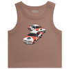 SISTA SCUM BIMMA WOMENS ORGANIC RIB CROP TANK TOP