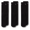 NIKE EVERYDAY CUSHIONED TRAINING CREW SOCKS 3 PACK - BLACK