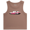 SISTA SCUM AE86 WOMENS ORGANIC RIB CROP TANK TOP