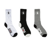 LAKAI X PUBLIC ENEMY SNIPER LOGO SOCKS - BLACK /WHITE