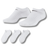 NIKE EVERYDAY CUSHIONED NO SHOW SOCKS 3PACK - WHITE