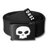 ZERO SINGLE SKULL WEB BELT -  BLACK WHITE