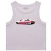 SISTA SCUM AE86 WOMENS ORGANIC RIB CROP TANK TOP