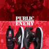 LAKAI X PUBLIC ENEMY CAMBRIDGE SKATE SHOES - BLACK/RED