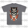 Tatttoo Graphic tiger and skull and crossbones t-shirt