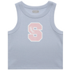 SISTA SCUM COLLEGE WOMENS ORGANIC RIB CROP TANK TOP
