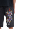 ED HARDY MENS BATTLE DRAGON DENIM JORTS SHORTS - WASHED BLACK