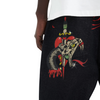 ED HARDY MENS SEVER SNAKE DIAMANTE DENIM JORTS SHORTS - BLACK