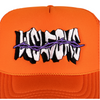 Welcome Thorns Embroidered Trucker Hat - Orange