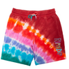 RIPNDIP OG Prisma Embroidered Art Sweat Shorts - Red Tie Dye