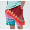 RIPNDIP OG Prisma Embroidered Art Sweat Shorts - Red Tie Dye