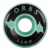 Welcome Orbs Specters Swirls Conical 99a Skateboard Wheels - Teal/White 52mm